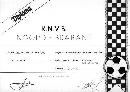 Oorkonde kampioenschap 1987-1988