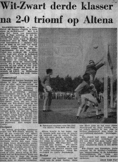 Krantenartikel kampioenschap 1969-1970
