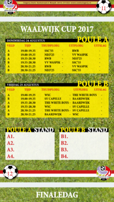 speelschema Waalwijk Cup 2017-1